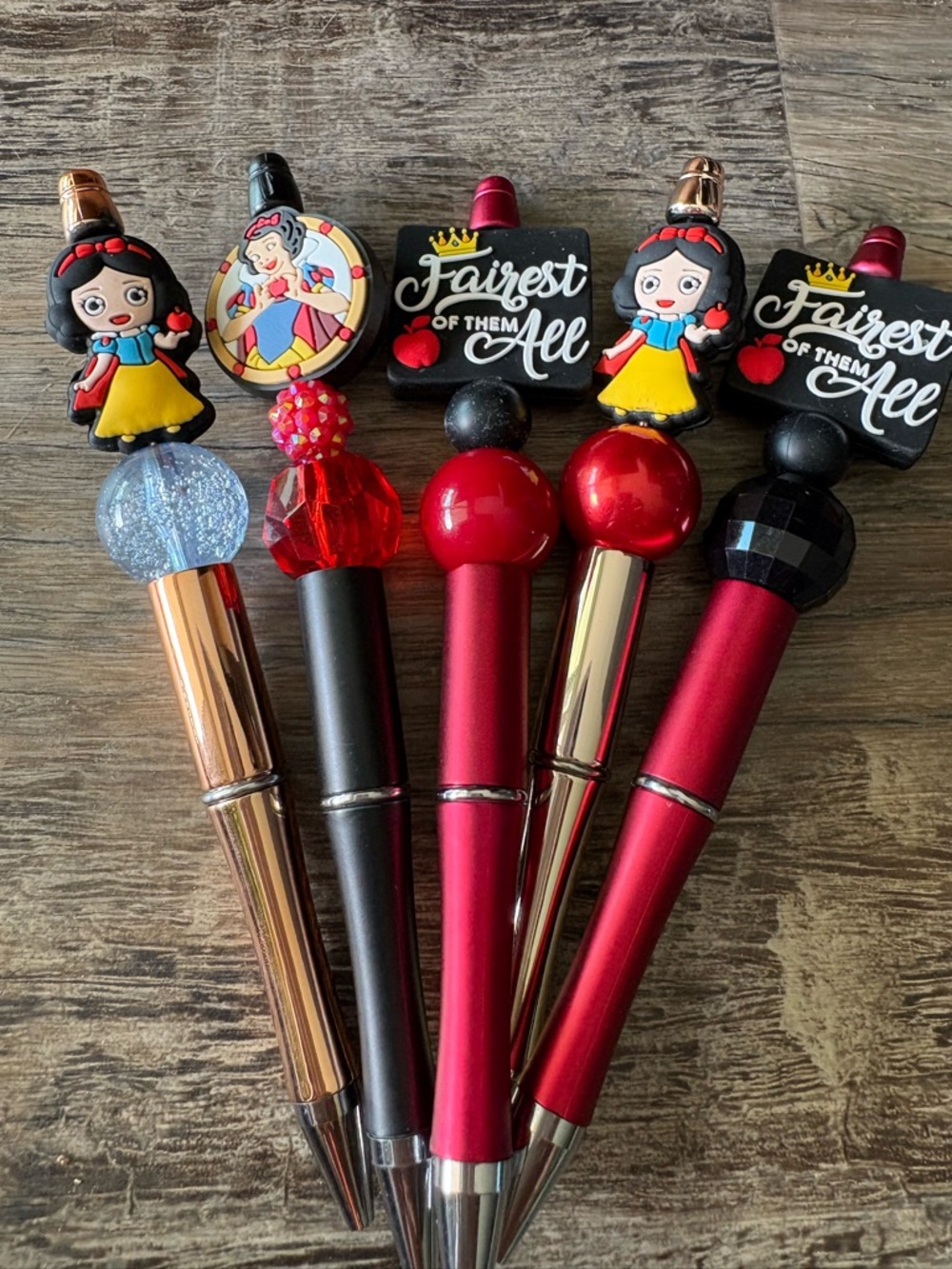 Disney Snow White Themed Silicone Beac Pens Set of 5